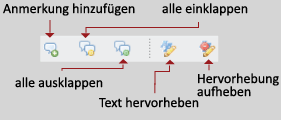 Anmerkungswerkzeugleiste