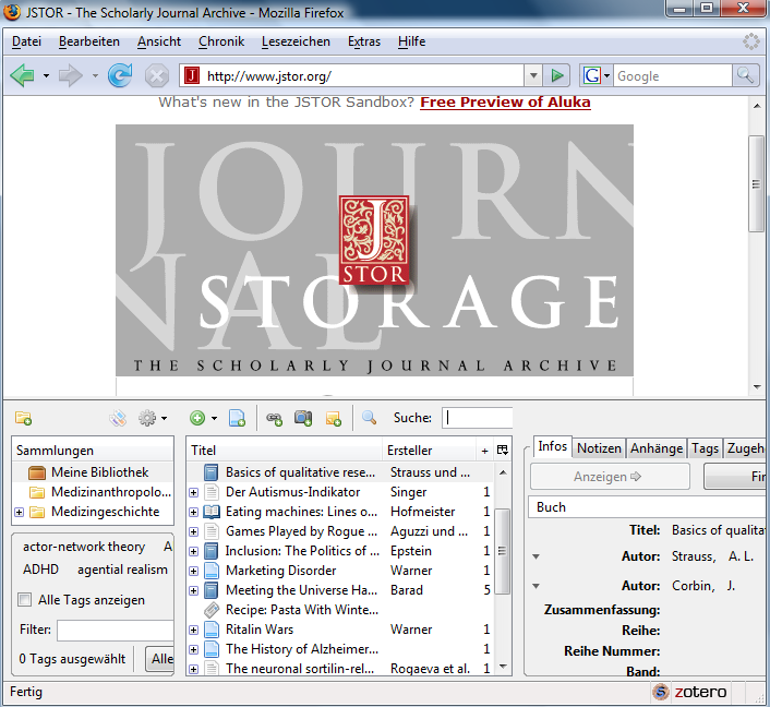 Zotero Panel