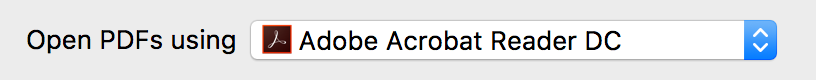 'Open PDFs using' setting in the Zotero preferences