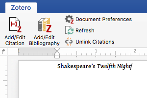 using zotero in word citation