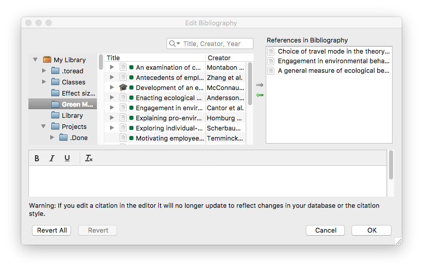 zotero word plugin change citation style