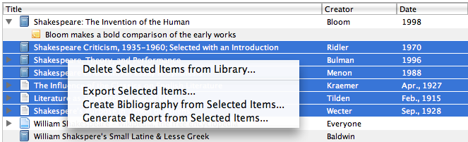 how to do citation in zotero Generate report from collection